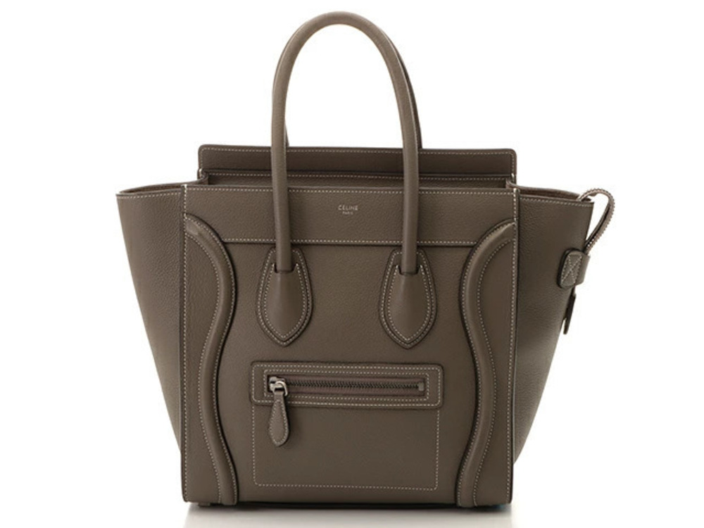 Celine Luggage Tote Shopper Bag embossed calfskin slim